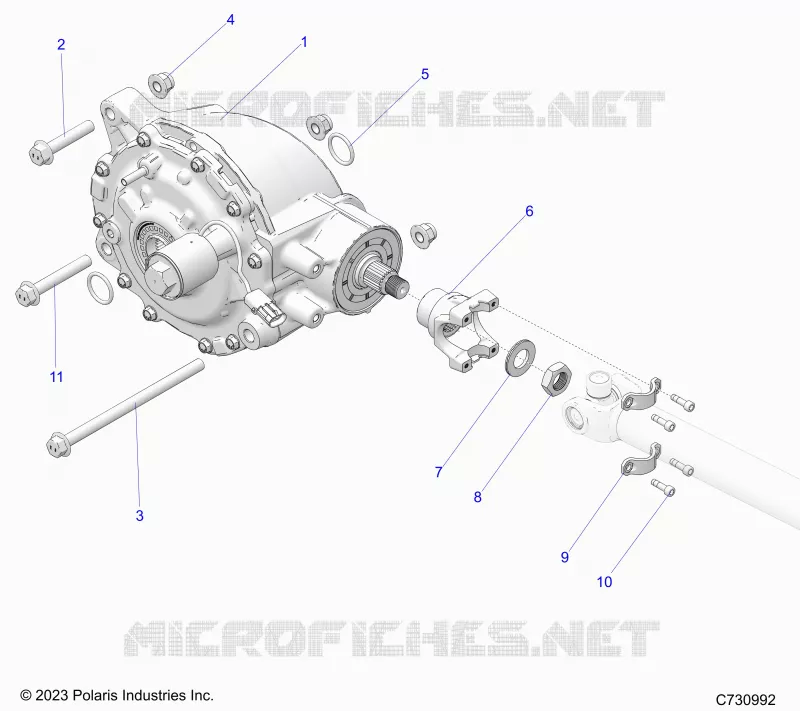 SYSTÃˆME DE TRANSMISSION, REAR GEARCASE MOUNTING