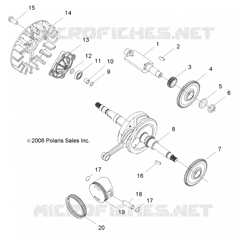 MOTEUR, VILEBREQUIN AND PISTON