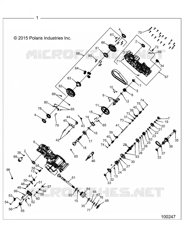 SYSTÈME DE TRANSMISSION, MAIN GEARCASE 