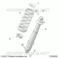 SUSPENSION, REAR SUPPORT AMORTISSEUR 