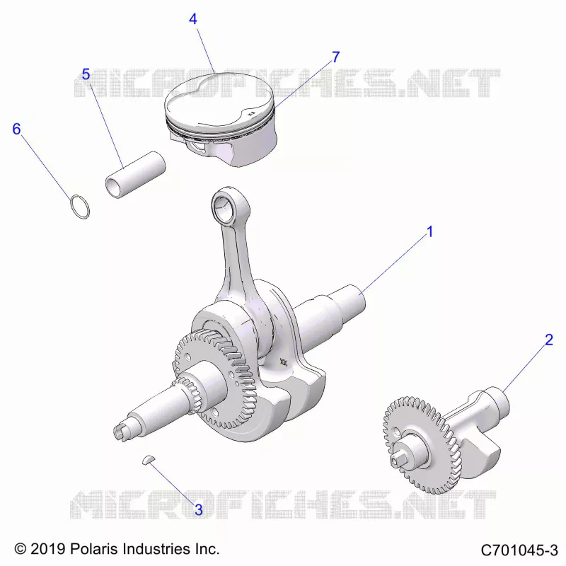 ENGINE, VILEBREQUIN, PISTON AND BALANCE SHAFT