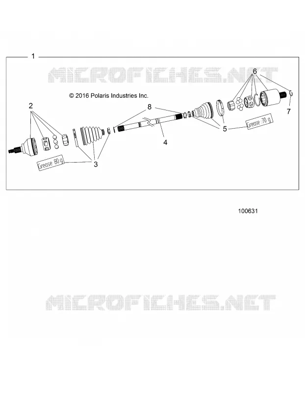DRIVE TRAIN, TRANSMISSION ARRIERE SHAFT