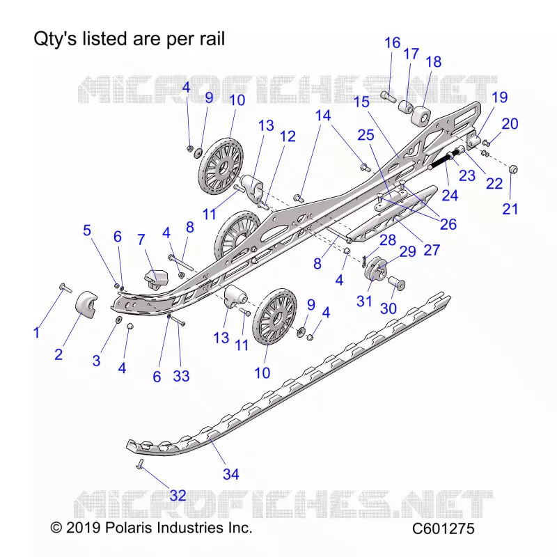 SUSPENSION, RAIL, LH/RH