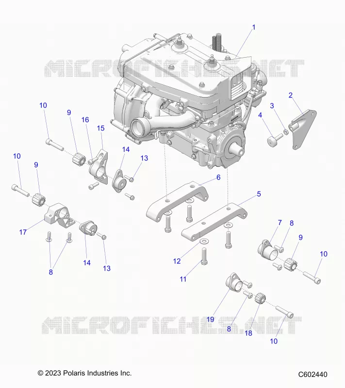 MOTEUR, MOUNTING & LONG BLOCK
