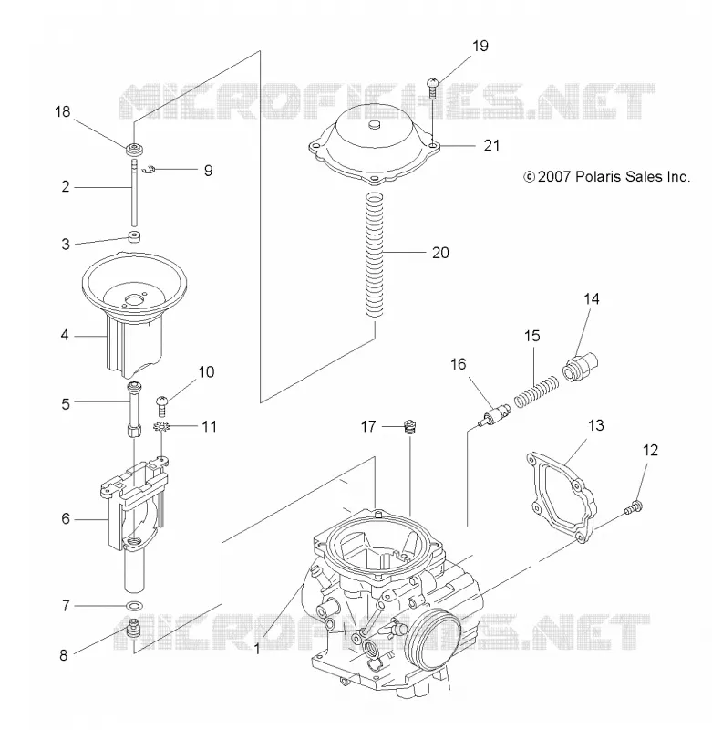 MOTEUR, CARBURATEUR UPPER