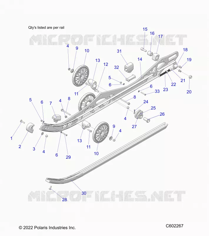 SUSPENSION, RAIL BEAM LH/RH 