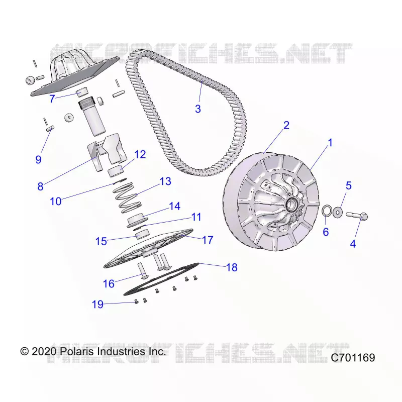 SYSTÃˆME DE TRANSMISSION, SECONDARY CLUTCH