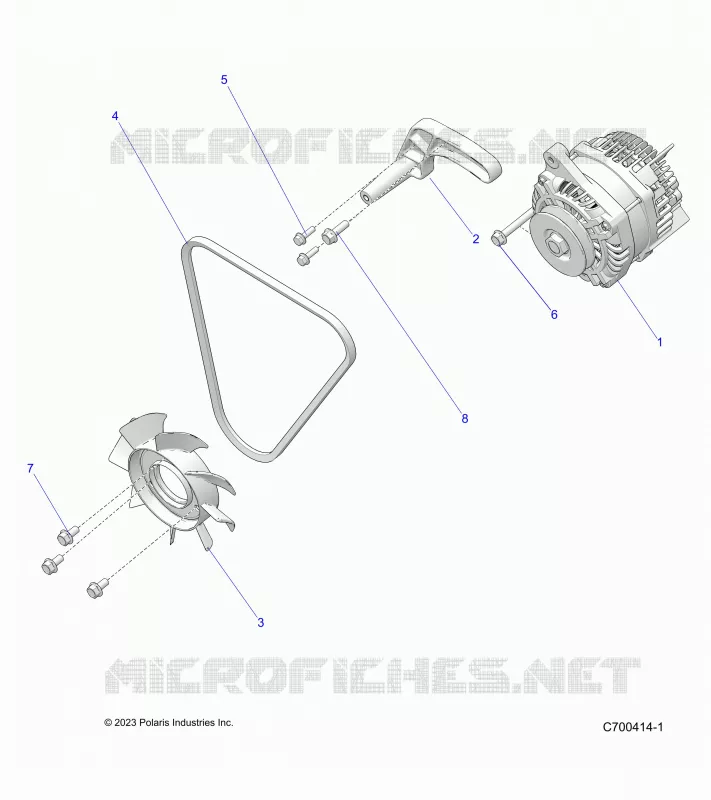 ENGINE, ENGINE, ALTERNATEUR, FAN AND BELT